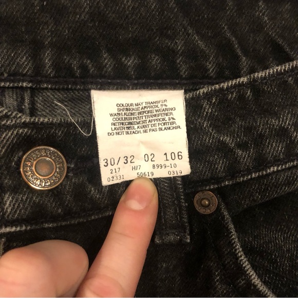 Vintage 90s Levi’s Orange Tab Straight Leg 619 Black Jeans- Size 26/27 - Picture 5 of 11